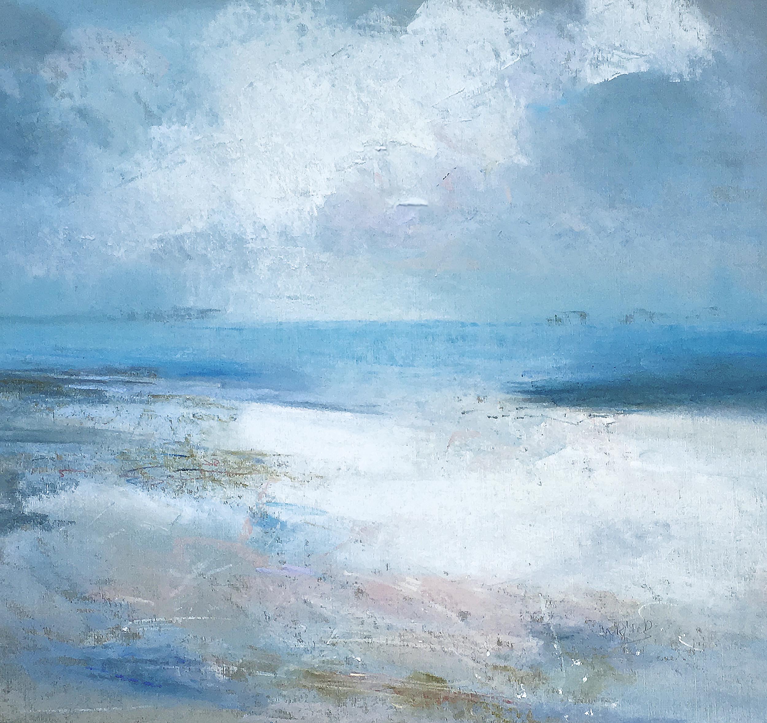 Wendy McBride Paintings - Expecting Only Sun - White Space Art