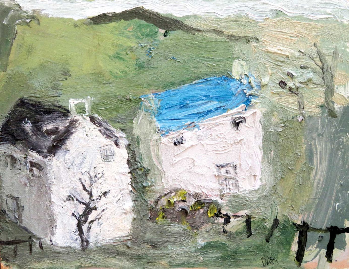 David Pearce Paintings - Farm Cottage - White Space Art