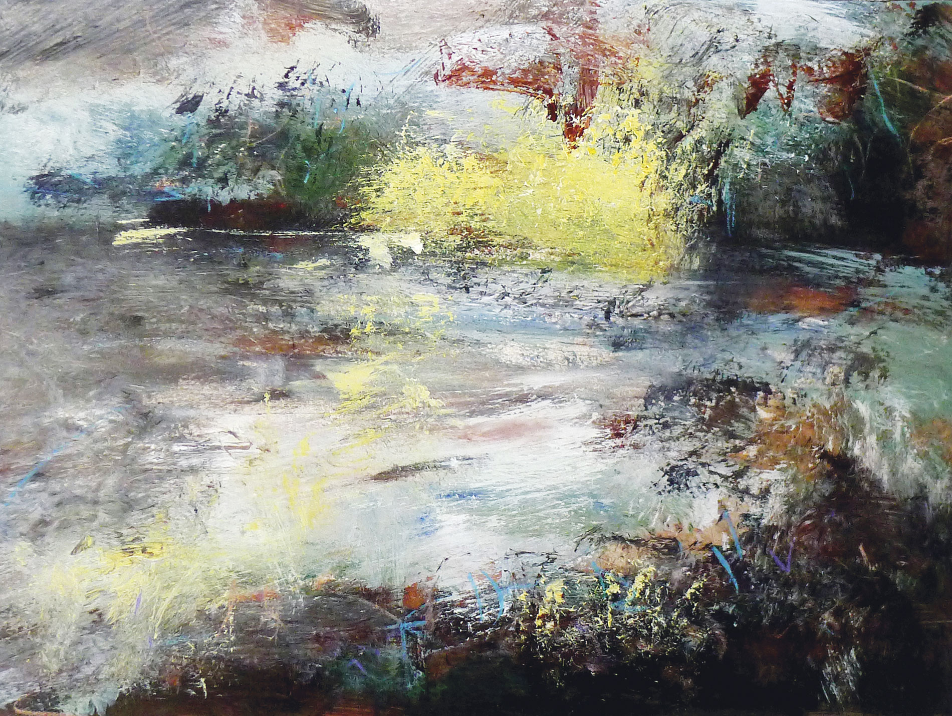 James Tatum Paintings - River Exe From Belle Isle, Exeter - White Space Art